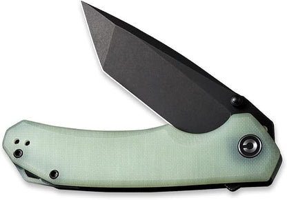 CIVIVI Brazen Folding Pocket Knife,3.5-Inch Tanto D2 Plain Blade,G-10 Outdoor Camping Hiking Knife with Thumb Studs and Flipper Opener,Unique Tool Gift for EDC Men Women C2023E