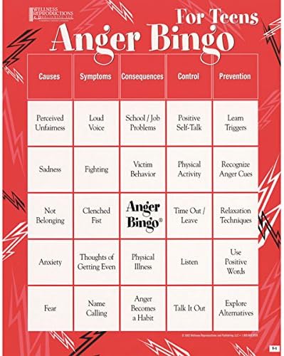 Anger Bingo for Teens: An Engaging and Educational Game About Anger and Ways to Manage It
