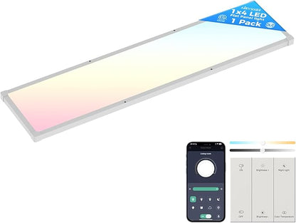 AIKVSXER 1 Pack 1x4 FT LED Flat Panel Light Surface Mount,