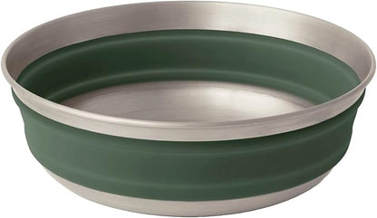 Sea to Summit Detour Stainless Steel Collapsible Bowl, Medium (22 fl oz), Laurel Wreath Green