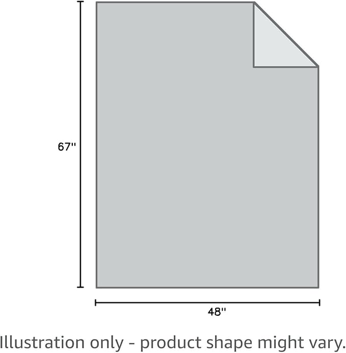 Travel Camping Blanket Lightweight and Breathable, 67 x 48 in Soft Airplane Flight Blanket for Travelers, Foldable Sheet with Stuff Sack for Train, Camp, backapcking, Office, Home (E651 Grey)