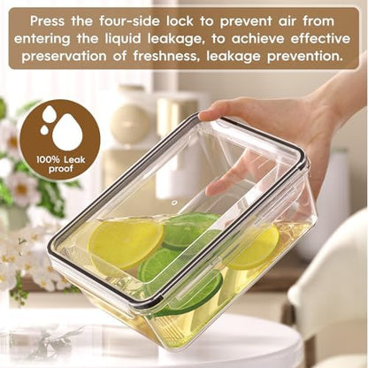 KEMETHY 60 PCS Food Storage Containers with Lids Airtight, Total 737oz, BPA-free, Food-grade, Eco-friendly Material, Leak Proof Plastic Containers, Microwave/Dishwasher Safe