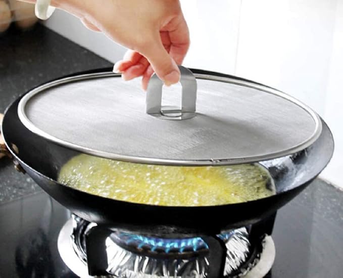 304 tainless Steel Splatter Screen Pan Lid