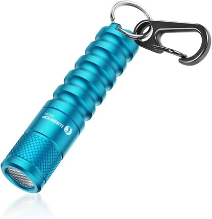 LUMINTOP EDC01 Keychain Flashlight 120 lumens Pocket EDC Flashlight 36 Hours Long Lasting IPX8 Waterproof for Daily Use Blue