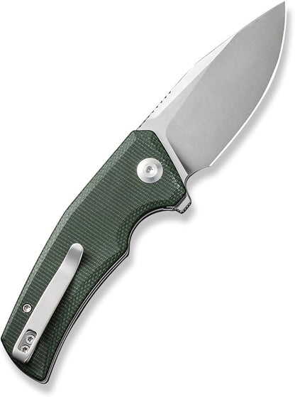 CIVIVI Pocket Knife for EDC, Regulatron Folding Knife for Men with Flipper Opener, Liner Lock, 2.98" Nitro-V Blade Micarta Handle for Camping, Hunting C23006-2