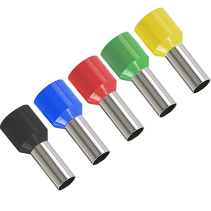 8 Gauge Wire Ferrule Connectors, for 8 Awg Automotive Power/Ground, Battery Cable, Car Audio, RV, Amp, CCA, 8ga Automotive Wire, Amp Kit, Battery Cables, Wiring Kit, (Red + Black Box of 150)