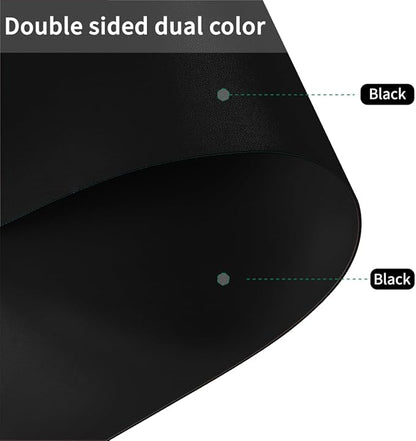 Cover for Dresser Top - 12x88 Inch Waterproof Easy to Clean Can Conceal Flaws Protector The Table Top from Scratches Used for Coffee Table Dresser(Black+Black 12x88)