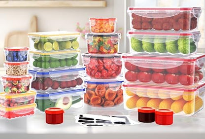 RockBerry 40 PCS Food Storage Containers with Lids (20 Boxes-20 Lids)