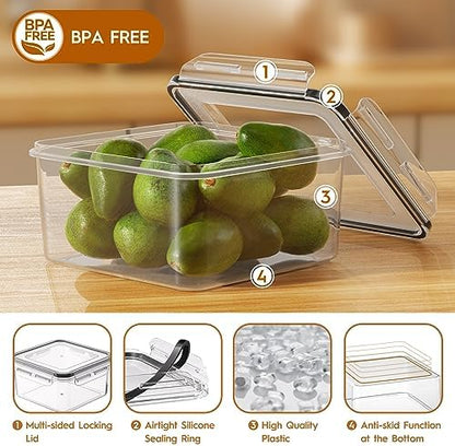 KEMETHY Large 52 Piece Food Storage Containers with Airtight Lids, BPA-free