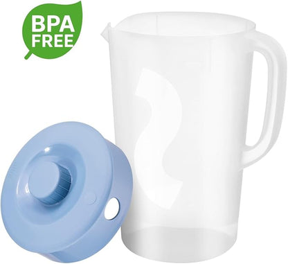 Tribello 1 Gallon Pitcher with Lid, Freezer/Dishwasher Safe, and BPA Free