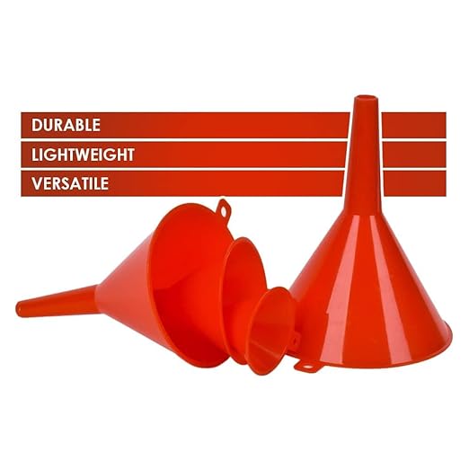 DEDC Oil Funnels, Gas Funnels, Plastic Funnel Set