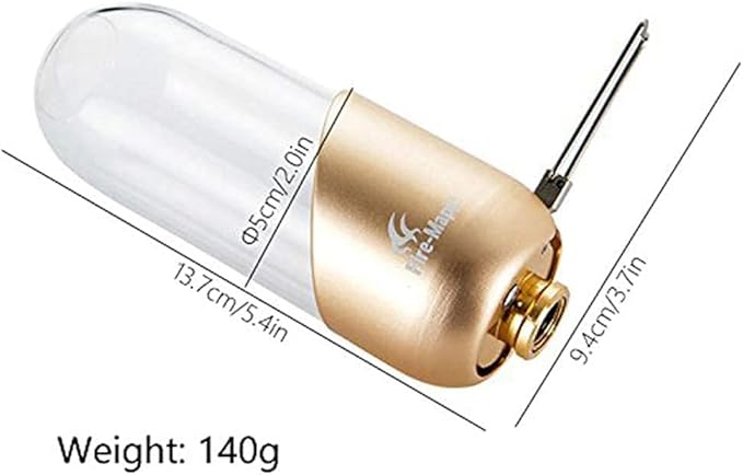 Fire-Maple Orange Camping Lantern Glass, Steel & Aluminum | Propane or Isobutane Fuel Canister Beautiful Lights | NO Mantles Needed | Propane Lanterns for Camping, Emergency Essential