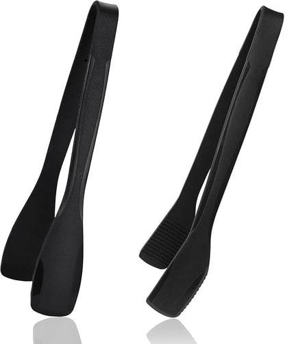 SOLEADER 11 Inch Silicone Tongs for Cooking Heat Resistant, Lightweight Non-Scratch Stainless Steel, Kitchen & BBQ Tools with Silicone Tips for Flipping Fish, Steak, Toast & Bread (2-Pack)