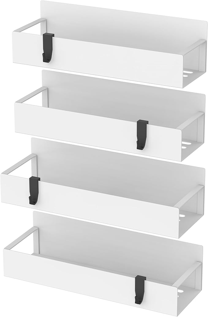 HuggieGems 4 Pack Magnetic Spice Storage Rack Organizer