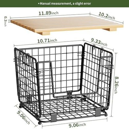 2 Pack Stackable Potato Onion Bins, Pantry Organizers and Storage