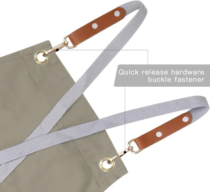 Mignongirl Chef Apron, Cross Back Apron