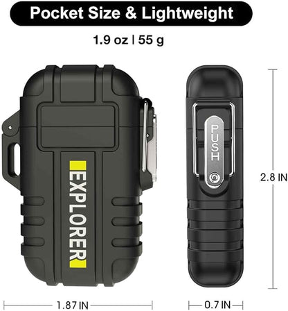 Torch Lighter, 2 Pack Butane Windproof Outdoor Gas With Adjustable Jet Flame, for Fireplace Fireworks Grill Camping BBQ, Gifts for Men (Without Gas) (Black+Black)