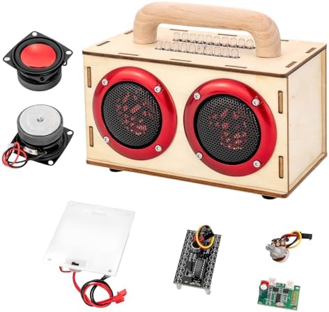 Build Your Own Bluetooth Speaker Kit - DIY STEM Gift for Teens 12-16, Wooden Speaker with LED Lights, Educational Electronics Kit for Boys Girls Age 8+