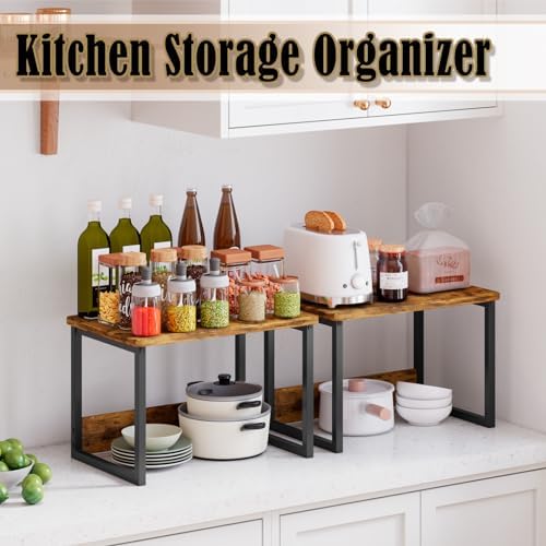 MARTY Countertop Organizer,17.1"x12.4", Cabinet Organizer Microwave Stand