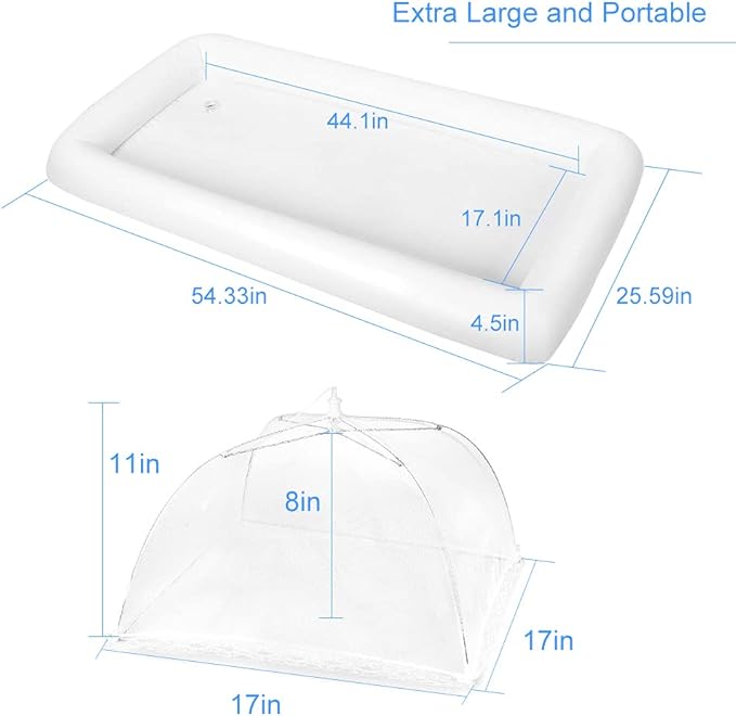 1PCS Inflatable Serving Bars and 3PCS Mesh Food Umbrella Covers Tent