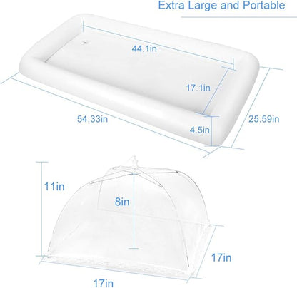 1PCS Inflatable Serving Bars and 3PCS Mesh Food Umbrella Covers Tent