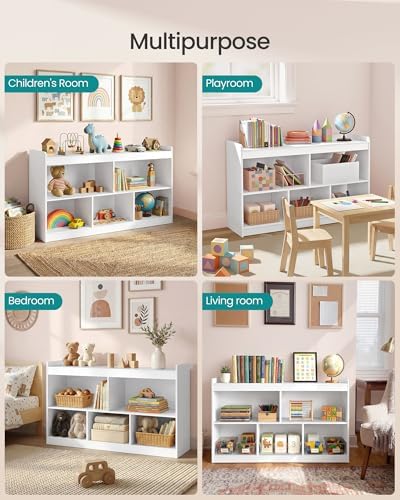 SONGMICS Kids' Toy Storage Shelf, Montessori Book Shelf with 5 Compartments