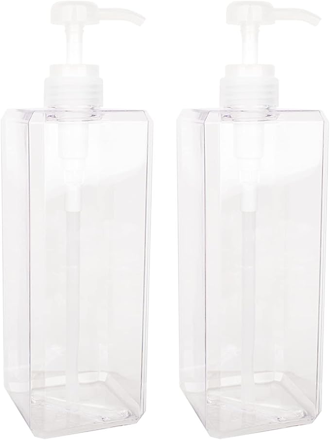 Pump Bottle, Refillable Plastic Empty Lotion Soap Dispenser Liquid Container