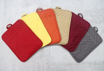 Oven Pot Holder with Pocket Cotton Heat Resistant Coaster Potholder Kitchen Hot
