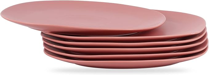 Stone lain Delilah Dinner Plate 6-Piece Dish Set, Porcelain, Terracotta