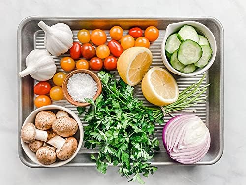 USA Pan Bakeware Nonstick Quarter Sheet Pan, Baking Sheet Aluminized Steel, Pan Measures: 13 x 9.5 x 1 inches