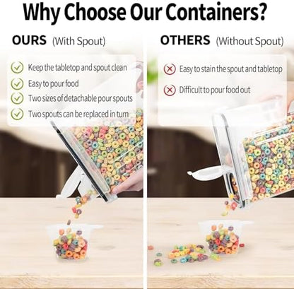 8PCS Large Cereal Containers Storage [4L/135.2 oz], Food Storage Containers