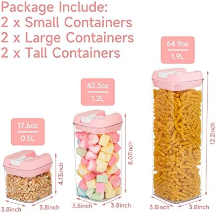 U-QE Airtight Food Storage Containers -6 Piece Plastic Airtight Containers