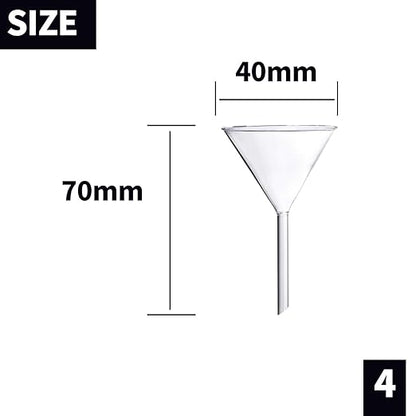 Glass Funnel Set, 50mm & 40mm Diameter