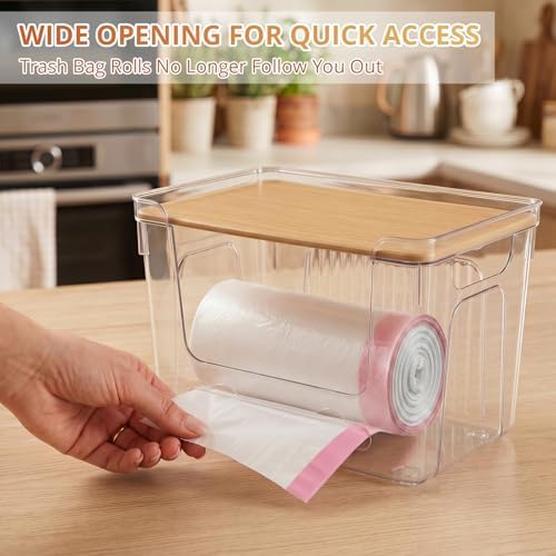 CANTAMI Plastic Trash Bag Dispenser with Lids, Stackable, 2Pack, 2XL