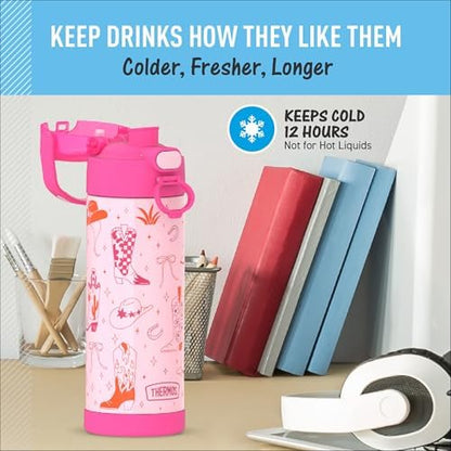 THERMOS FUNTAINER Water Bottle with Spout, 16oz, Cowgirl Charm