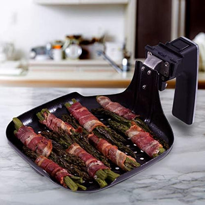 Nuwave 6-Qt Brio Digital Air Fryer Grill Pan Accessory, Indoor Grill