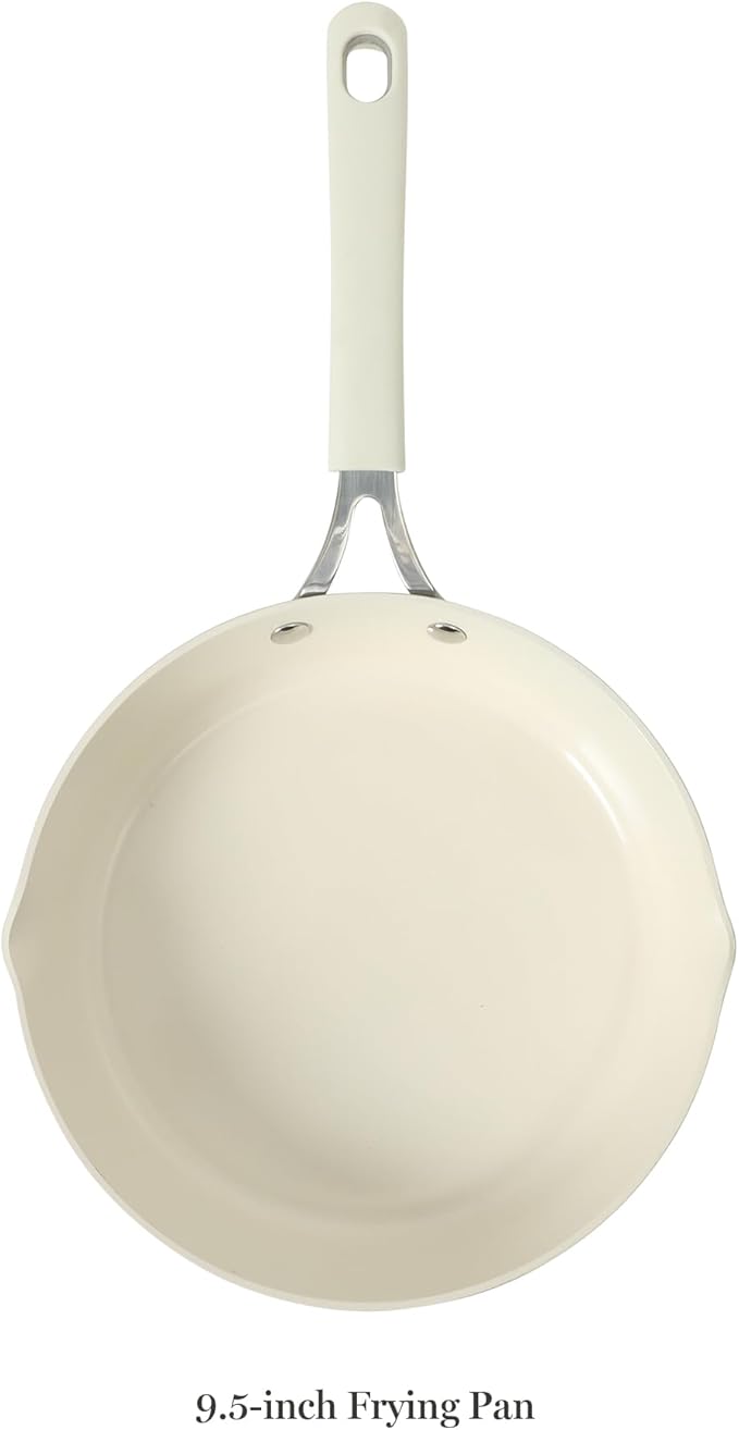 Martha Stewart Heathland 9.5 Inch Aluminum Cookware Non-Toxic Premium Ceramic