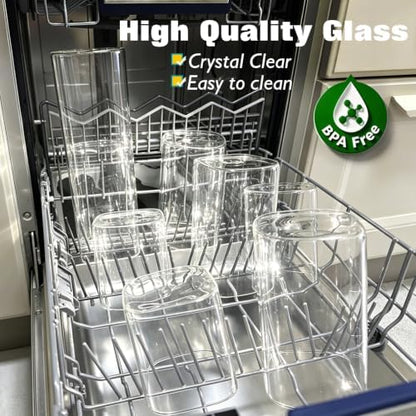 7 Pack Square Glass Storage Containers with Lids, Multi-Size Canisters Sets for the Kitchen & Pantry food storage jar – Ideal for Storing Pasta, Cereal, Flour, Sugar, Nuts, Coffee Beans & More