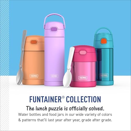 THERMOS FUNTAINER Water Bottle with Straw - 12 Ounce - Kids Stainless Steel Vacuum Insulated Water Bottle with Lid, Masters of the Universe