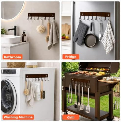 SMRCAD Metal Magnetic Spice Rack 4 Pack with Hook – Heavy-Duty