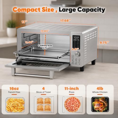 Nuwave Bravo Pro Convection Air Fryer Toaster Oven Combo