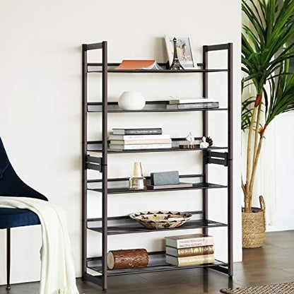 SONGMICS Metal Shoe Rack, 6-Tier Shoe Orgainzer, Holds 18-24 Pairs
