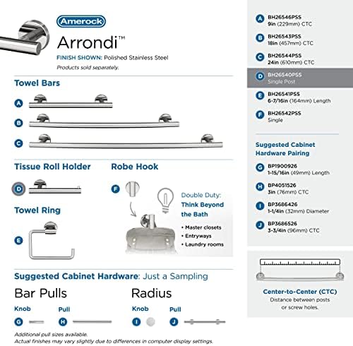 Amerock Arrondi 7-1/4" Polished Stainless Steel Toilet Paper Holder