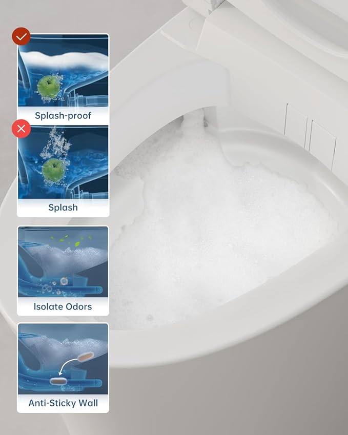 EPLO Smart Toilet Bidet, Auto Open Close, Foam Shiled, 1000 Gram MaP Flush Score