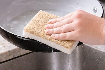 Full Circle 100% Plant-Based Loofah Sponges – Pack of 2 – Plastic-Free