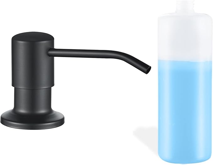 Built in Soap Dispenser for Kitchen Sink, Matte Black Stainless Steel