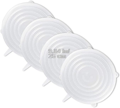 LELE LIFE 4 Pack Same Size Silicone Stretch Lids, Thicker Reusable Sturdy