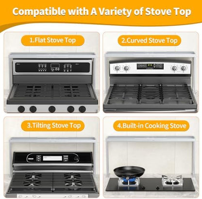 Over Stove Spice Rack, Expand 27 to 33 Inch Stove Shelf,Silver
