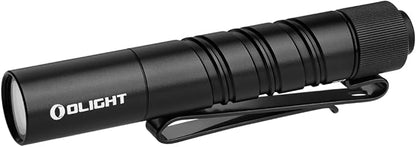 OLIGHT I3T 2 EOS Pocket EDC Flashlight, 200 Lumens Compact Bright Handheld Flash Lights, Dual-Output Tail Switch with AAA Battery and Two-Way Pocket Clip for Camping and Hiking (Black)