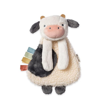 Itzy Ritzy Farm Toy Gift Set - Includes Cow Lovey & Farm-Themed Busy Ring Car Seat and Stroller Toy - Features Crinkle Sounds, Engaging Textures & Silicone Teething Relief (Farm)